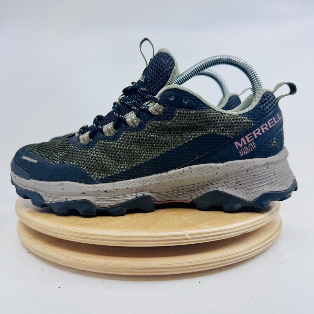 Merrell Speed Strike GTX Womens 7 Olive Gore-Tex Hiking Shoes Waterproof J066984